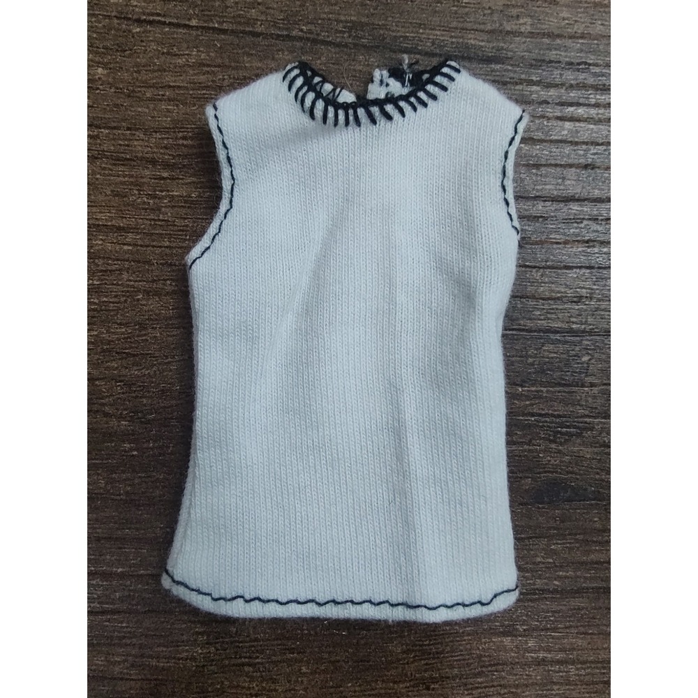 Barbie Doll Fashion Fever My Scene Basic White Sleeveless Top Outfit Rare Z33
